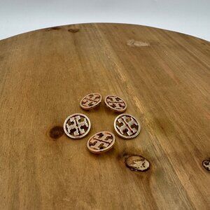 Tory Burch Gold Logo Button  5 piece Set Replacement Parts 0.75" Diameter